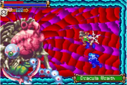 Maxim performing his divekick plus shuriken combo against Dracula Wraith's second form.